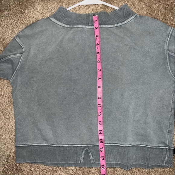 Free People Exposed Seam Blue Gray Pullover Size XS - Picture 7 of 12
